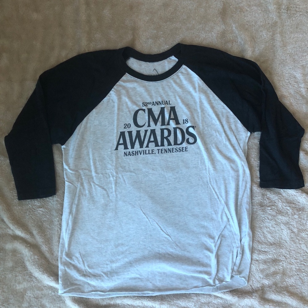 Country Music Awards 2018 Nashville, Tenn Baseball Tee in Black & Gray size XL